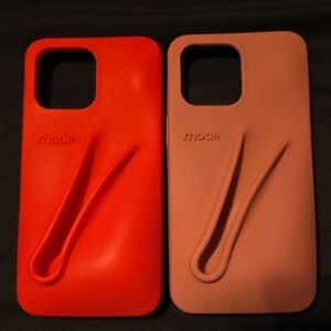 RHODE  Red and Pink Phone Cases Sold Together Or $25 Individually